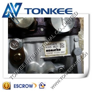 Yanmar fuel pump 71994451330 for takeuchi tb 125 engine 3tnv82a KOMATSU 3D82 injection pump 729242-51320
