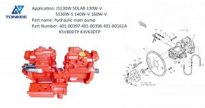 NEW heavy equipment parts 401-00397 401-00396 401-00161A K5V80DTP K3V63DTP hydraulic piston pump assy JS130W SOLAR 130W-V S130W-5 140W-V 160W-V excavator hydraulic main pump assembly suitable for JCB DOOSAN HYUNDAI